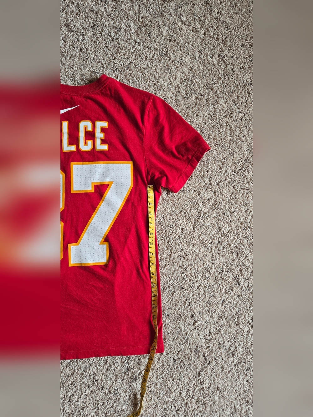 Nike Kansas City Chiefs Travis Kelce #87 T-Shirt Red NFL Football Tee Size Mediu - Picture 7 of 9